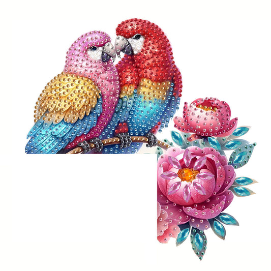 Flower Parrot 2D Flat Diamond Painting Door Corner Sign DIY Door Frame Decor