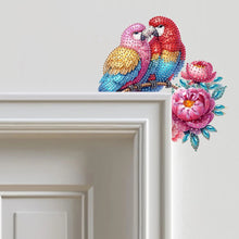 Load image into Gallery viewer, Flower Parrot 2D Flat Diamond Painting Door Corner Sign DIY Door Frame Decor
