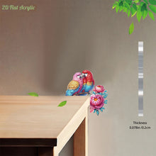 Load image into Gallery viewer, Flower Parrot 2D Flat Diamond Painting Door Corner Sign DIY Door Frame Decor
