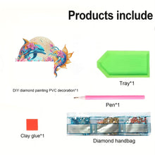 Load image into Gallery viewer, Dolphin 2D Flat Diamond Painting Door Corner Sign DIY Door Frame Decoration
