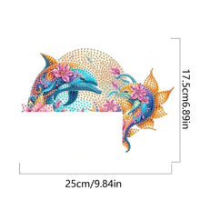 Load image into Gallery viewer, Dolphin 2D Flat Diamond Painting Door Corner Sign DIY Door Frame Decoration
