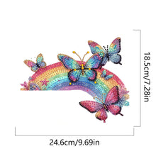Load image into Gallery viewer, Rainbow Butterfly 2D Flat Diamond Painting Door Corner Sign DIY Door Frame Decor
