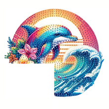 Load image into Gallery viewer, Wave Dolphin 2D Flat Diamond Painting Door Corner Sign DIY Door Frame Decor
