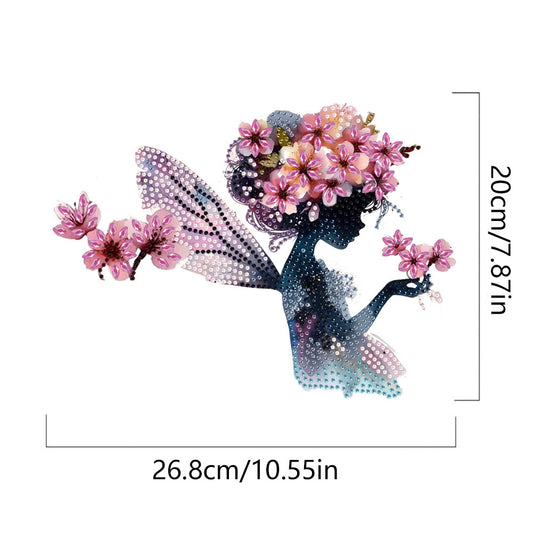 Flower Girl 2D Flat Diamond Painting Door Corner Sign DIY Door Frame Decor