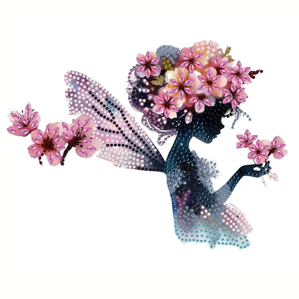 Flower Girl 2D Flat Diamond Painting Door Corner Sign DIY Door Frame Decor