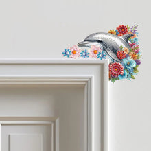 Load image into Gallery viewer, Dolphin 2D Flat Diamond Painting Door Corner Sign DIY Door Frame Decoration
