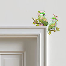 Load image into Gallery viewer, Green Bird 2D Flat Diamond Painting Door Corner Sign DIY Door Frame Decoration

