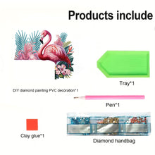 Load image into Gallery viewer, Flamingo 2D Flat Diamond Painting Door Corner Sign DIY Door Frame Decoration
