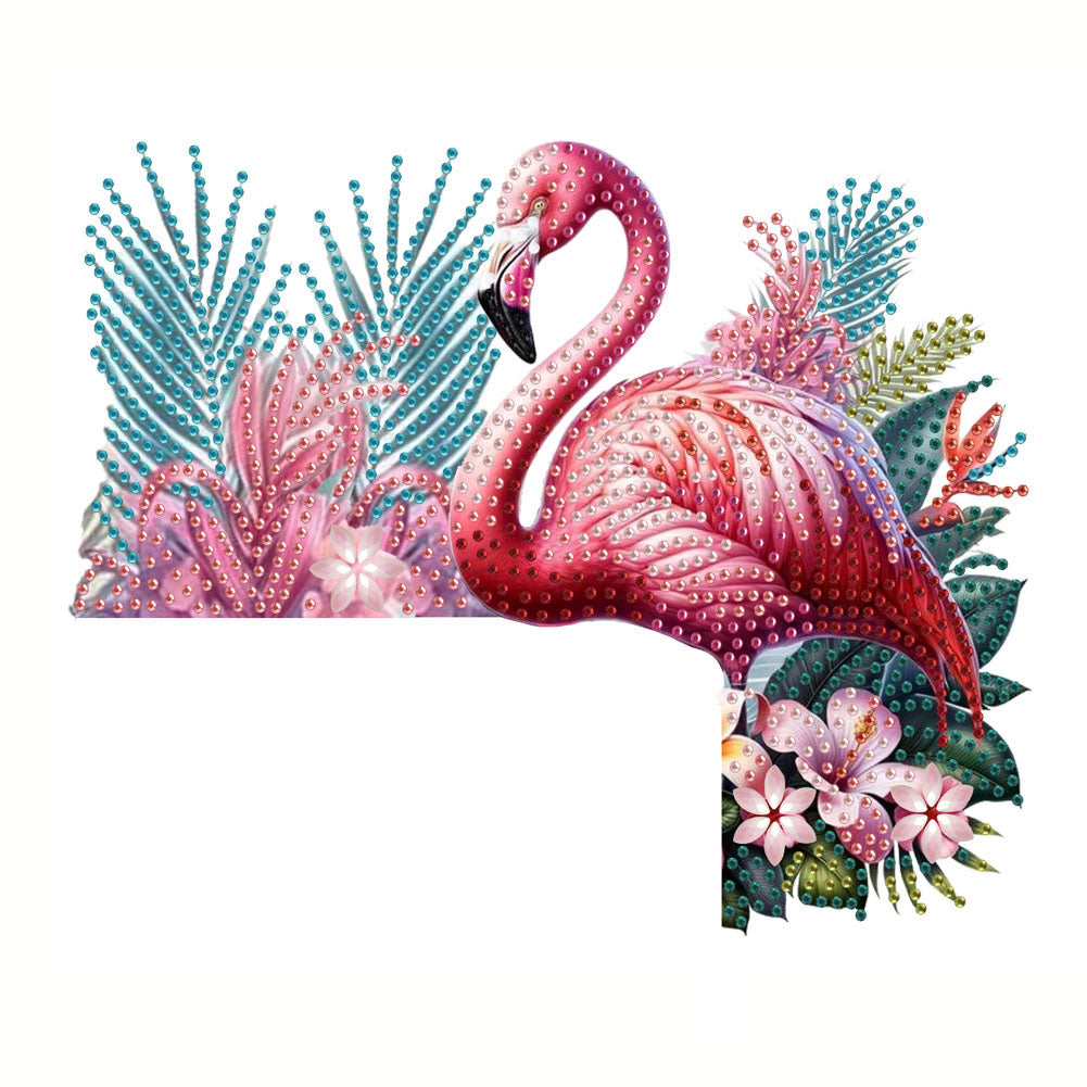 Flamingo 2D Flat Diamond Painting Door Corner Sign DIY Door Frame Decoration
