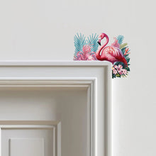 Load image into Gallery viewer, Flamingo 2D Flat Diamond Painting Door Corner Sign DIY Door Frame Decoration
