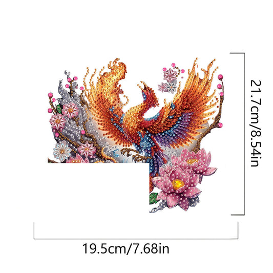 Flower Phoenix 2D Flat Diamond Painting Door Corner Sign DIY Door Frame Decor