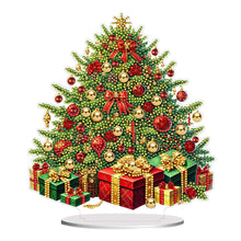 Load image into Gallery viewer, Acrylic 2D Flat Print Xmas Tree DIY Table Top Diamond Painting Ornament Kits
