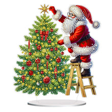 Load image into Gallery viewer, Acrylic 2D Flat Print Santa Claus Xmas Tree DIY Diamond Painting Ornament Kits
