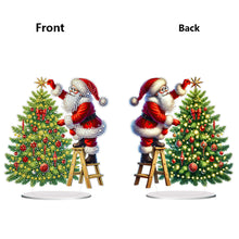 Load image into Gallery viewer, Acrylic 2D Flat Print Santa Claus Xmas Tree DIY Diamond Painting Ornament Kits
