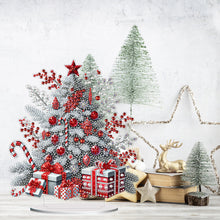 Load image into Gallery viewer, 2D Flat Print Snow Xmas Tree DIY Table Top Diamond Painting Ornament Kits
