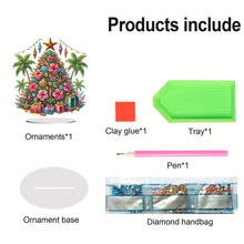 Load image into Gallery viewer, 2D Flat Print Ocean Xmas Tree DIY Table Top Diamond Painting Ornament Kits
