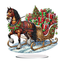 Load image into Gallery viewer, 2D Flat Print Xmas Gift Carriage DIY Table Top Diamond Painting Ornament Kits
