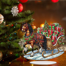 Load image into Gallery viewer, 2D Flat Print Xmas Gift Carriage DIY Table Top Diamond Painting Ornament Kits
