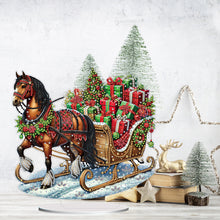 Load image into Gallery viewer, 2D Flat Print Xmas Gift Carriage DIY Table Top Diamond Painting Ornament Kits
