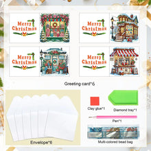 Load image into Gallery viewer, 6PCS DIY Diamond Art Greeting Cards Xmas Designs for Celebrations Gift (h034)
