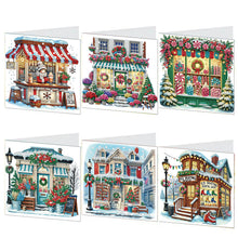 Load image into Gallery viewer, 6PCS DIY Diamond Art Greeting Cards Xmas Designs for Celebrations Gift (h034)
