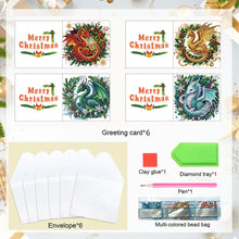 Load image into Gallery viewer, 6PCS DIY Diamond Art Greeting Cards Xmas Designs for Celebrations Gift (h035)

