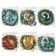 Load image into Gallery viewer, 6PCS DIY Diamond Art Greeting Cards Xmas Designs for Celebrations Gift (h035)
