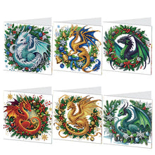 Load image into Gallery viewer, 6PCS DIY Diamond Art Greeting Cards Xmas Designs for Celebrations Gift (h035)
