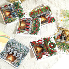 Load image into Gallery viewer, 6PCS DIY Diamond Art Greeting Cards Xmas Designs for Celebrations Gift (h036)
