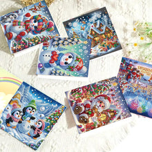 Load image into Gallery viewer, 6PCS DIY Diamond Art Greeting Cards Xmas Designs for Celebrations Gift (h038)
