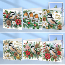 Load image into Gallery viewer, 6PCS DIY Diamond Art Greeting Cards Xmas Designs for Celebrations Gift (h040)

