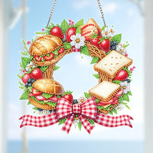 Load image into Gallery viewer, Bread Wreath Acrylic 2D Flat DIY Diamond Art Pendant Wall Door Decoration

