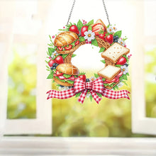Load image into Gallery viewer, Bread Wreath Acrylic 2D Flat DIY Diamond Art Pendant Wall Door Decoration
