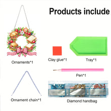 Load image into Gallery viewer, Bread Wreath Acrylic 2D Flat DIY Diamond Art Pendant Wall Door Decoration
