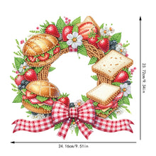 Load image into Gallery viewer, Bread Wreath Acrylic 2D Flat DIY Diamond Art Pendant Wall Door Decoration
