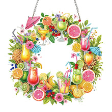 Load image into Gallery viewer, Juice Wreath Acrylic 2D Flat DIY Diamond Art Pendant Wall Door Decoration
