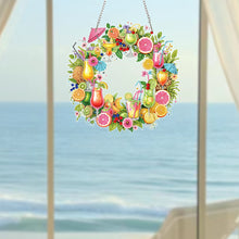 Load image into Gallery viewer, Juice Wreath Acrylic 2D Flat DIY Diamond Art Pendant Wall Door Decoration
