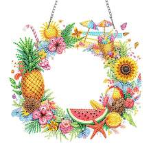 Load image into Gallery viewer, Cool Wreath Acrylic 2D Flat DIY Diamond Art Pendant Wall Door Decoration
