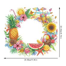 Load image into Gallery viewer, Cool Wreath Acrylic 2D Flat DIY Diamond Art Pendant Wall Door Decoration
