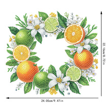 Load image into Gallery viewer, Orange Wreath Acrylic 2D Flat DIY Diamond Art Pendant Wall Door Decoration
