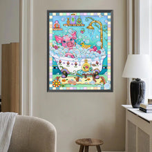 Load image into Gallery viewer, AB Diamond Painting - Full Round - Pig In The Bath (40*50CM)

