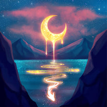 Load image into Gallery viewer, AB Diamond Painting - Full Round - Crescent Moon By The River (40*40CM)
