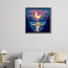 Load image into Gallery viewer, AB Diamond Painting - Full Round - Crescent Moon By The River (40*40CM)
