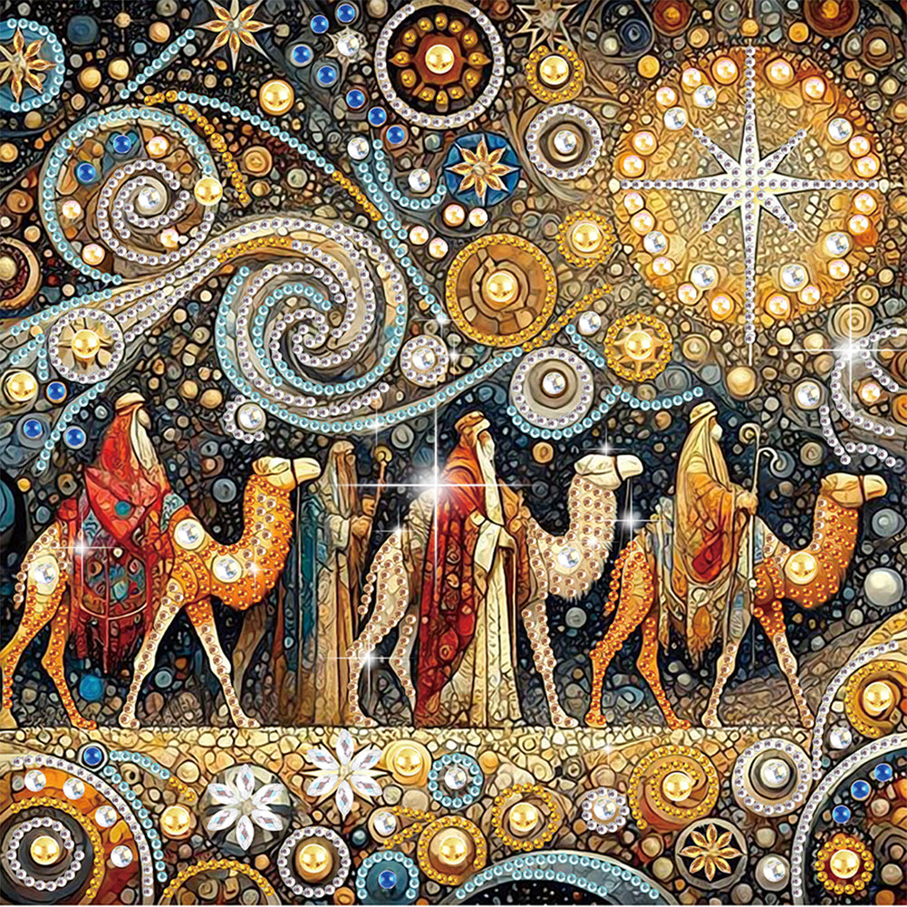 Diamond Painting - Partial Special Shaped - Pilgrimage Road (30*30CM)