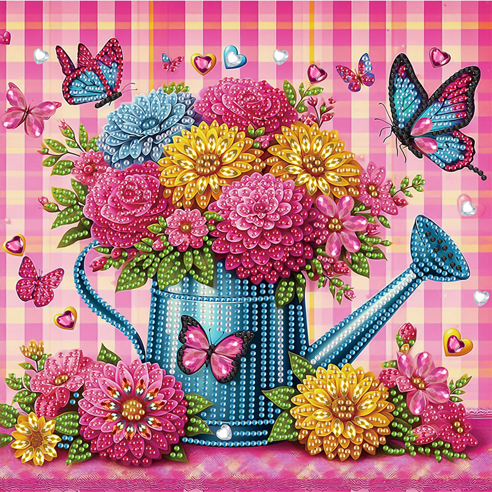 Diamond Painting - Partial Special Shaped - Kettle Bouquet (30*30CM)
