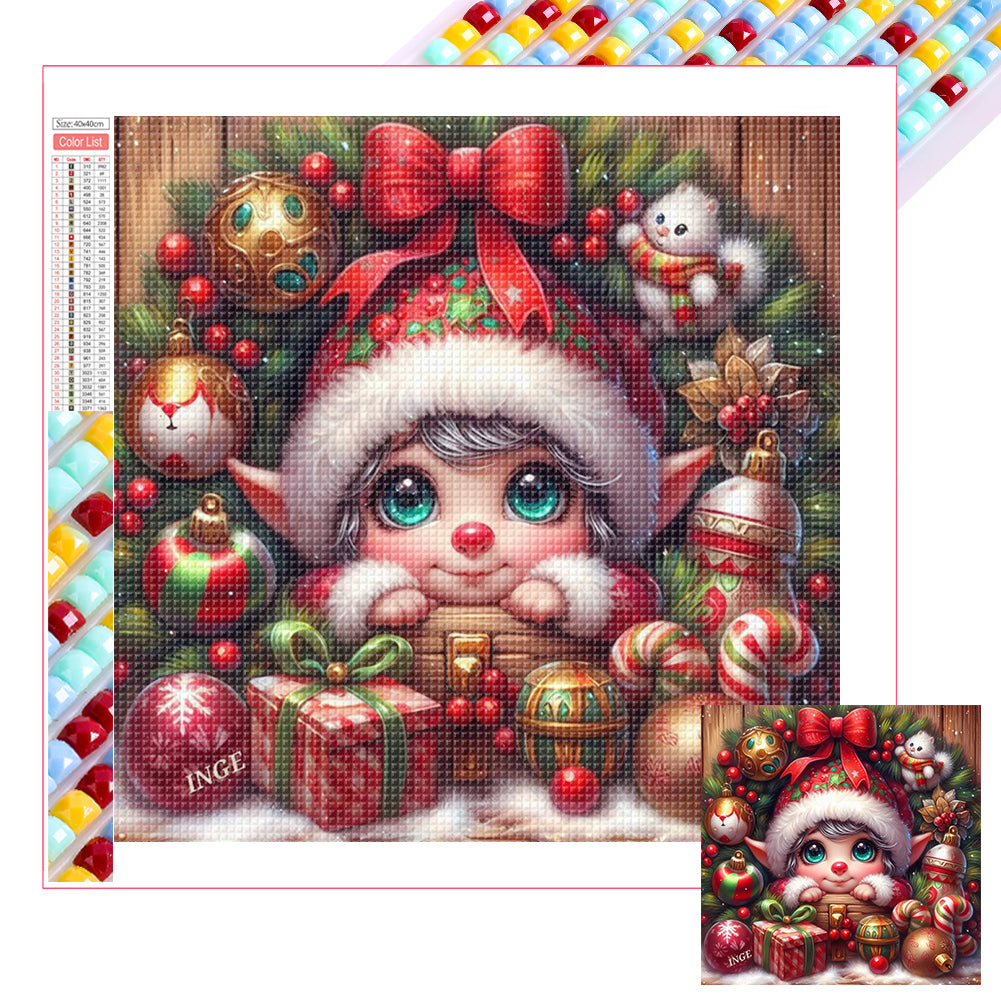 Diamond Painting - Full Square - Christmas Girl (30*30CM)