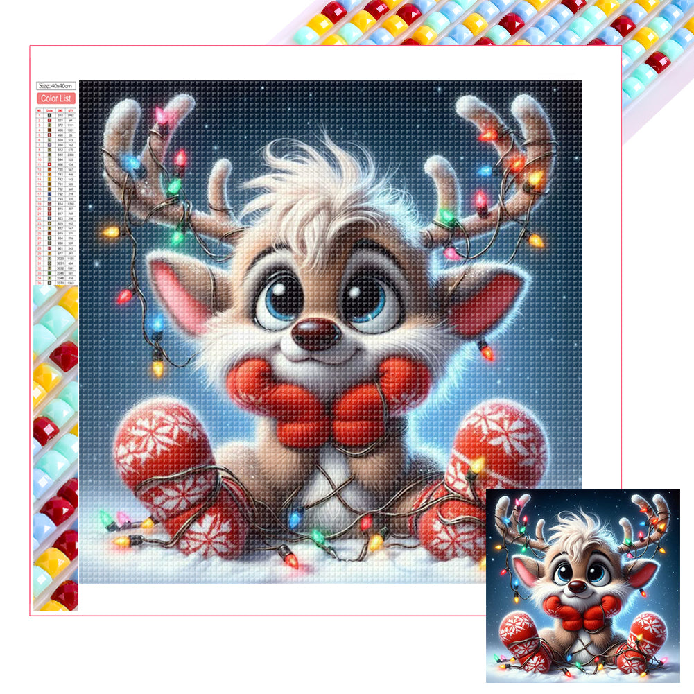 Diamond Painting - Full Square - Christmas Elk (30*30CM)