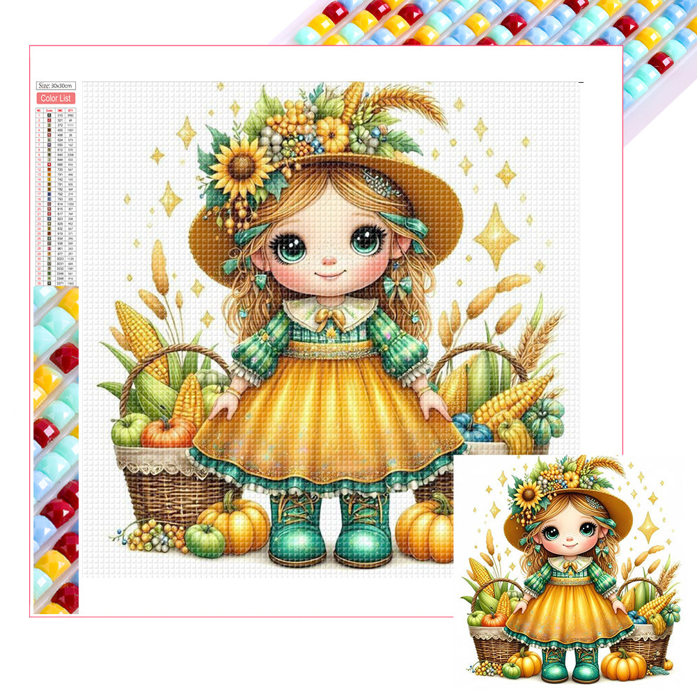 Diamond Painting - Full Square - Harvest Girl (30*30CM)