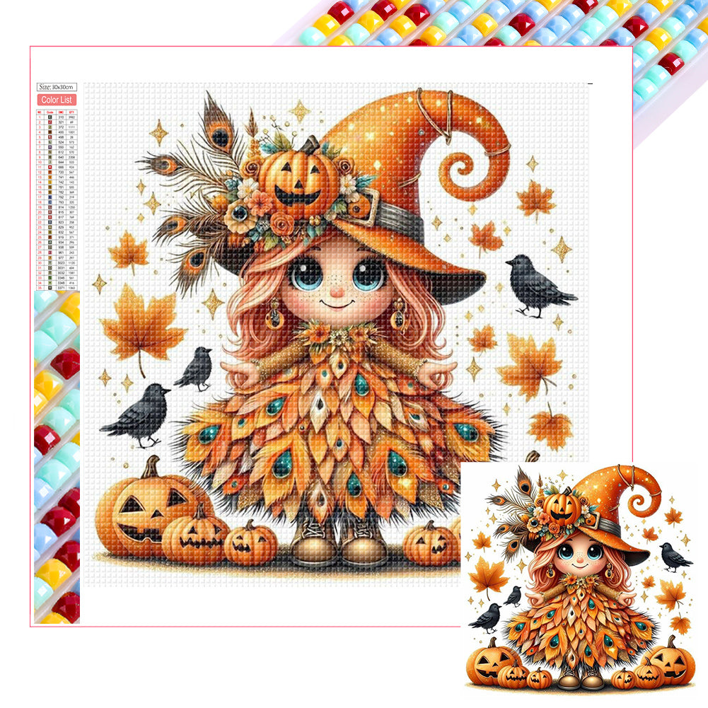 Diamond Painting - Full Square - Halloween Girl (30*30CM)