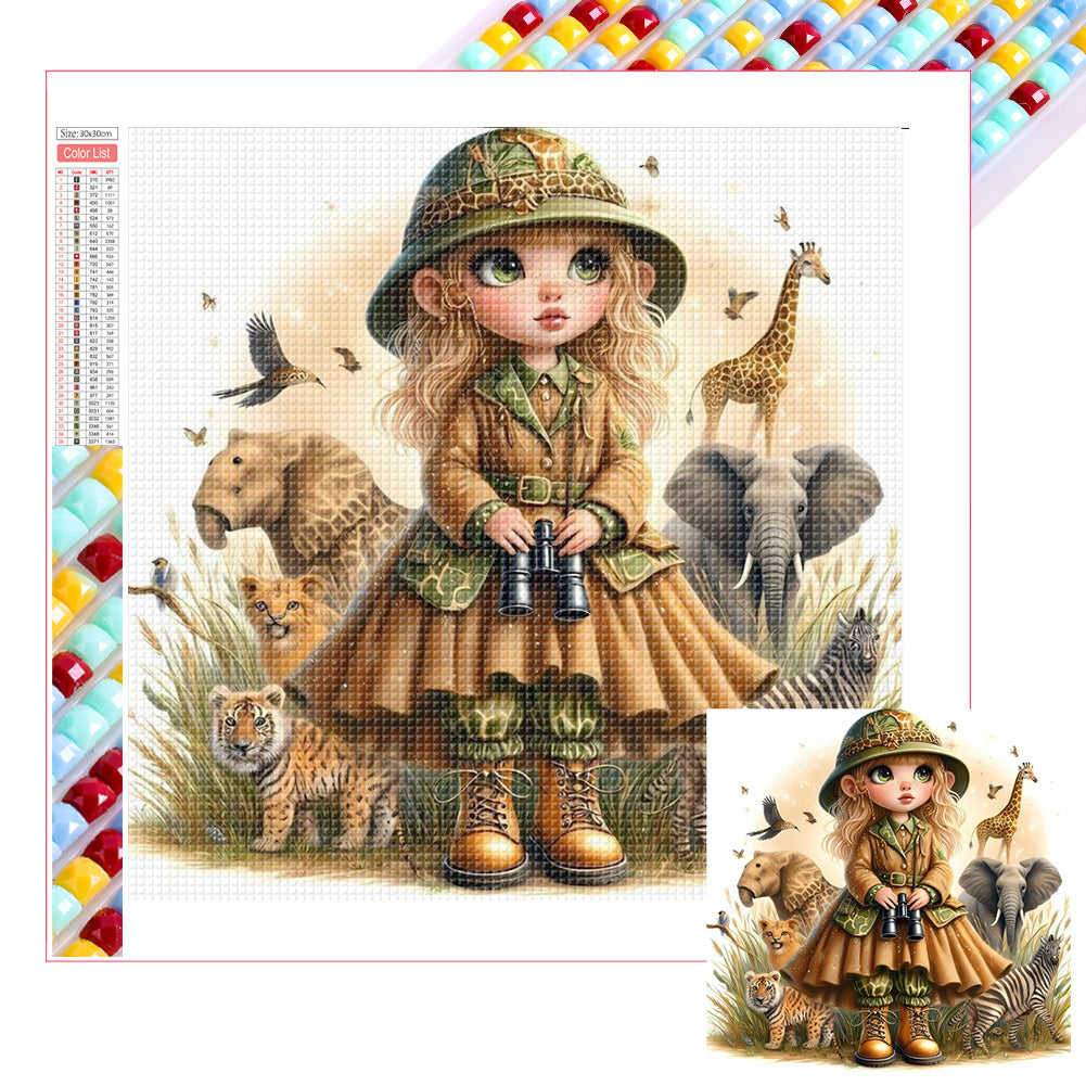 Diamond Painting - Full Square - Wild Girl (30*30CM)